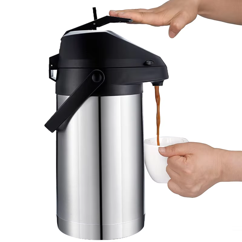 Coffee Tea Urn - เครื่องจ่ายกาแฟแบบ Airpot พร้อมปั๊มสำหรับเครื่องดื่มร้อน ชา น้ำ กระติกน้ำร้อนสแตนเลสเก็บความร้อนสำหรับงานปาร์ตี้