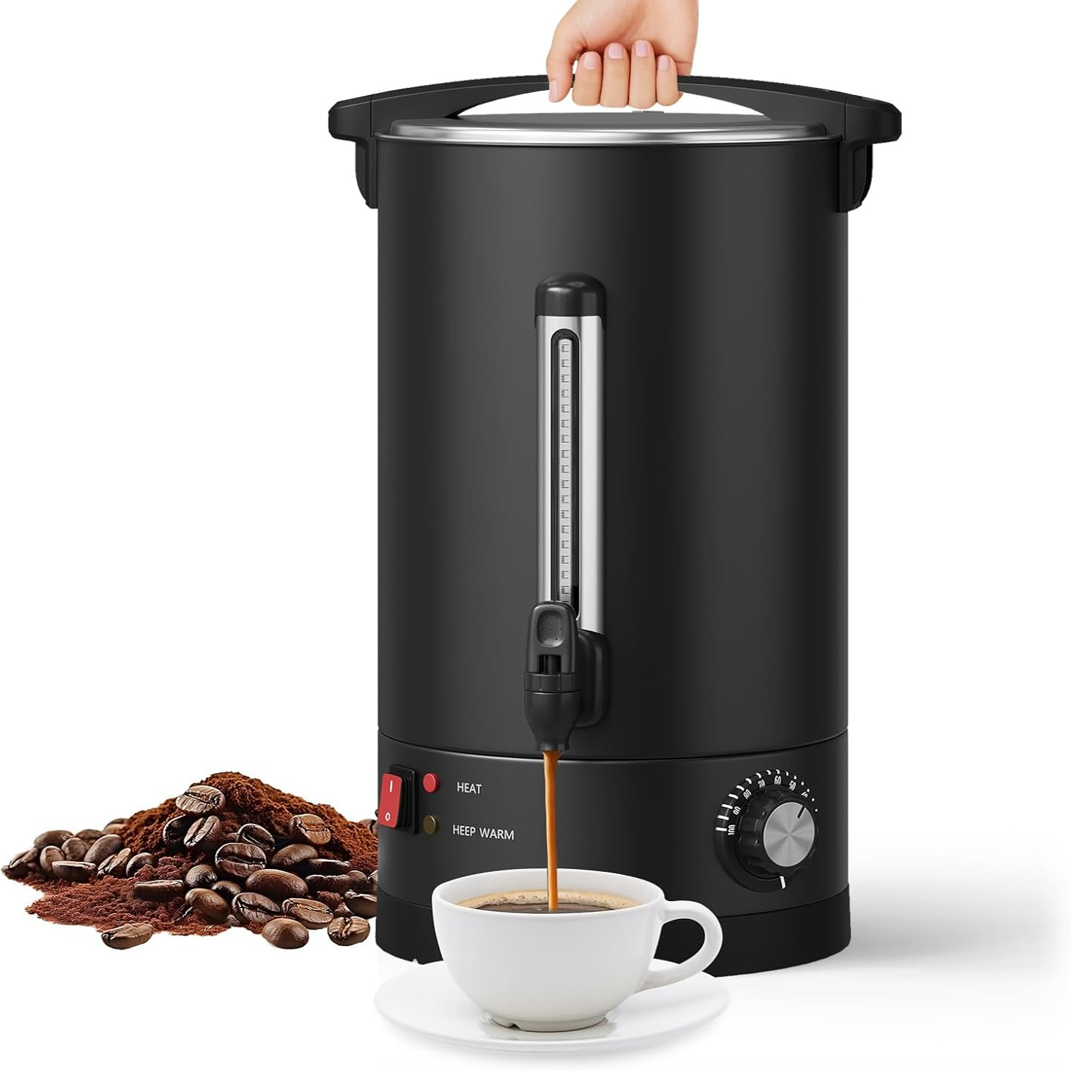 Coffee Tea Urn - หม้อต้มกาแฟขนาด 14/16 ลิตร, เครื่องทำกาแฟเชิงพาณิชย์, หม้อต้มน้ำร้อน, หม้อต้มขนาดใหญ่สำหรับชงชาและเครื่องดื่ม,