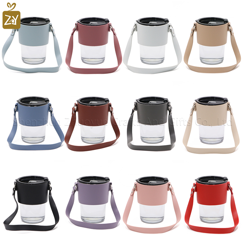 Coffee Tea Flask - หนัง PU มือถือถ้วยกาแฟถ้วยไม้ไผ่ป้องกันกลางแจ้งช้อปปิ้งมือพกพาแก้วชาถ้วย
