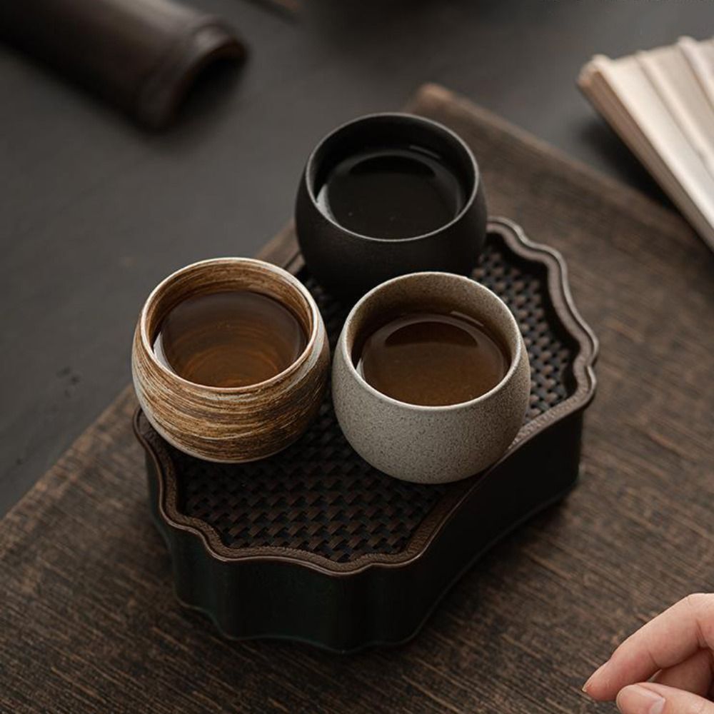 Coffee Tea Flask - ถ้วยชาเซรามิกสไตล์ญี่ปุ่นโบราณ 80 มล. ถ้วยชงชาแบบดั้งเดิม ทำมือ ถ้วยกาแฟสไตล์เรโทร