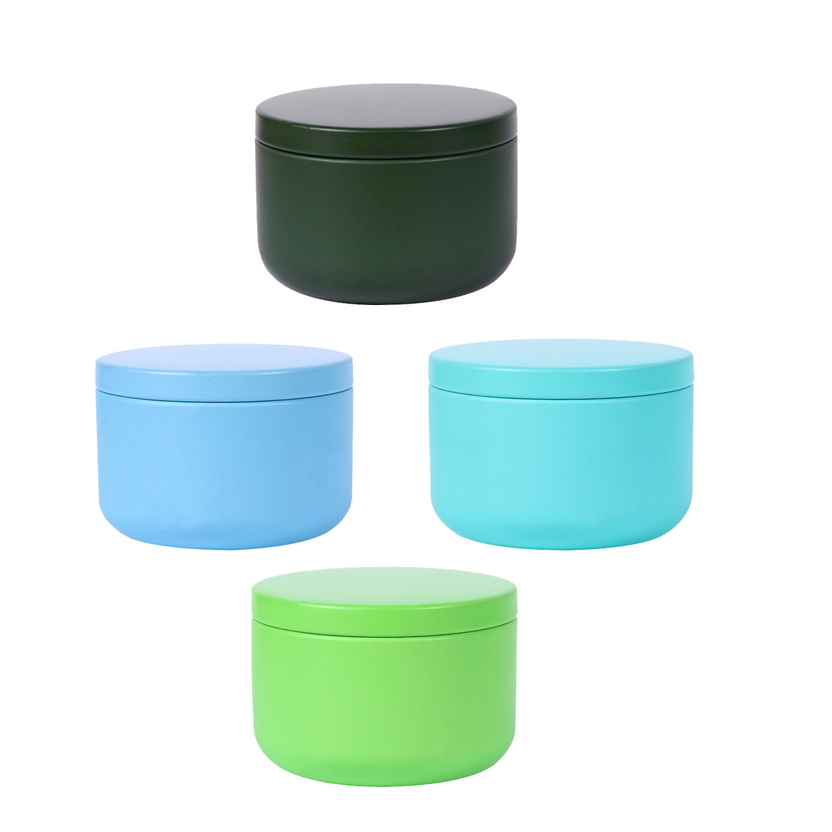 Canister Coffee Sugar Tea - กล่องเก็บของกันรั่วทำจากแผ่นเหล็กแข็งแรง 4 ชิ้น สำหรับเก็บชา กาแฟ น้ำตาล