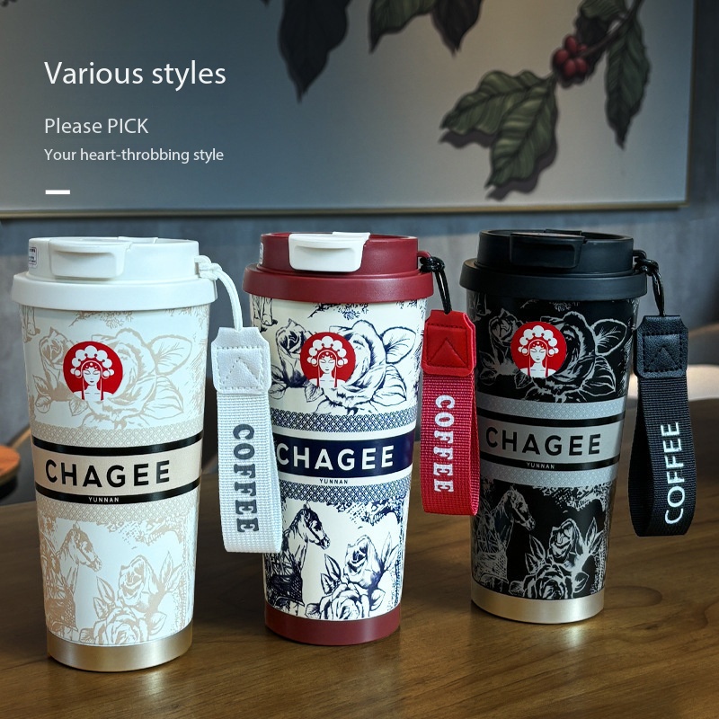 Valley Tea And Coffee - แก้วน้ำรุ่นใหม่ บาวัง ชาจี แก้วกาแฟทรงเดียวกัน ลายกล้วยไม้แห่งหุบเขา พร้อมหูจับ