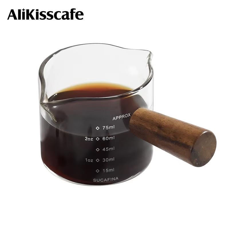 Barista Milk Jug - ถ้วยกาแฟถ้วยกาแฟวัด Shot แก้วสกัดเหยือกขนาดนมลาเต้ 75ml 100ml Barista