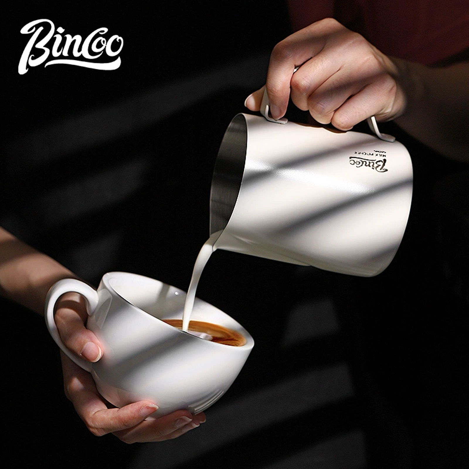 Barista Milk Jug - BINCOO 350/600ML กาแฟนม Frothing เหยือกเหยือก 304