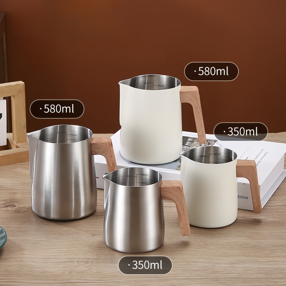 กาแฟนมFrothingเหยือกเหยือก 304 - Barista Milk Jug บทวิจารณ์และราคา