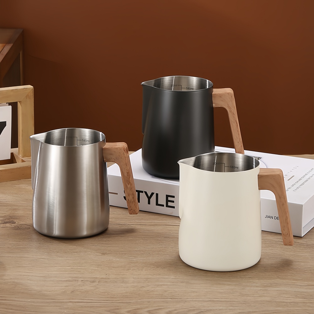 กาแฟนมFrothingเหยือกเหยือก 304 - Barista Milk Jug บทวิจารณ์และราคา