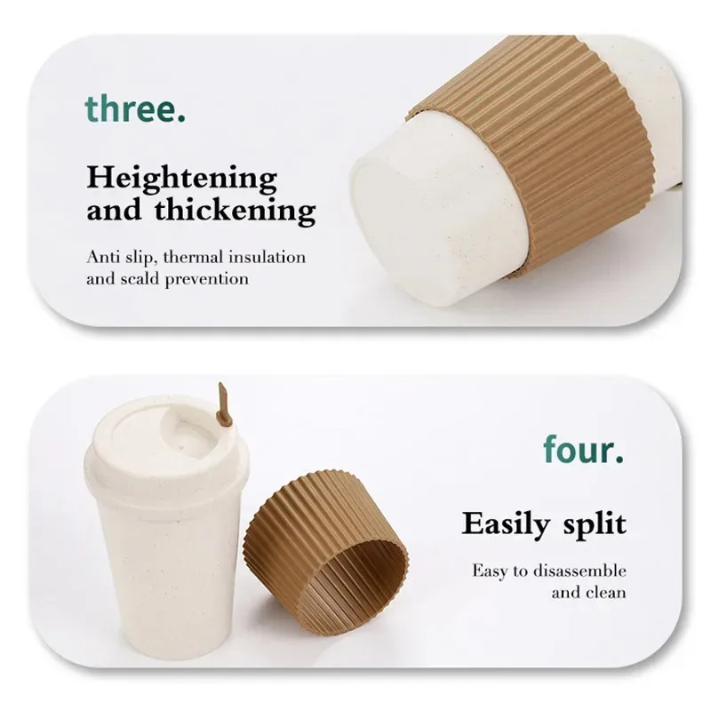 450ML ถ้วยกาแฟพร้อมฝาปิดฟางข้า - Coffee Tea Flask บทวิจารณ์และราคา