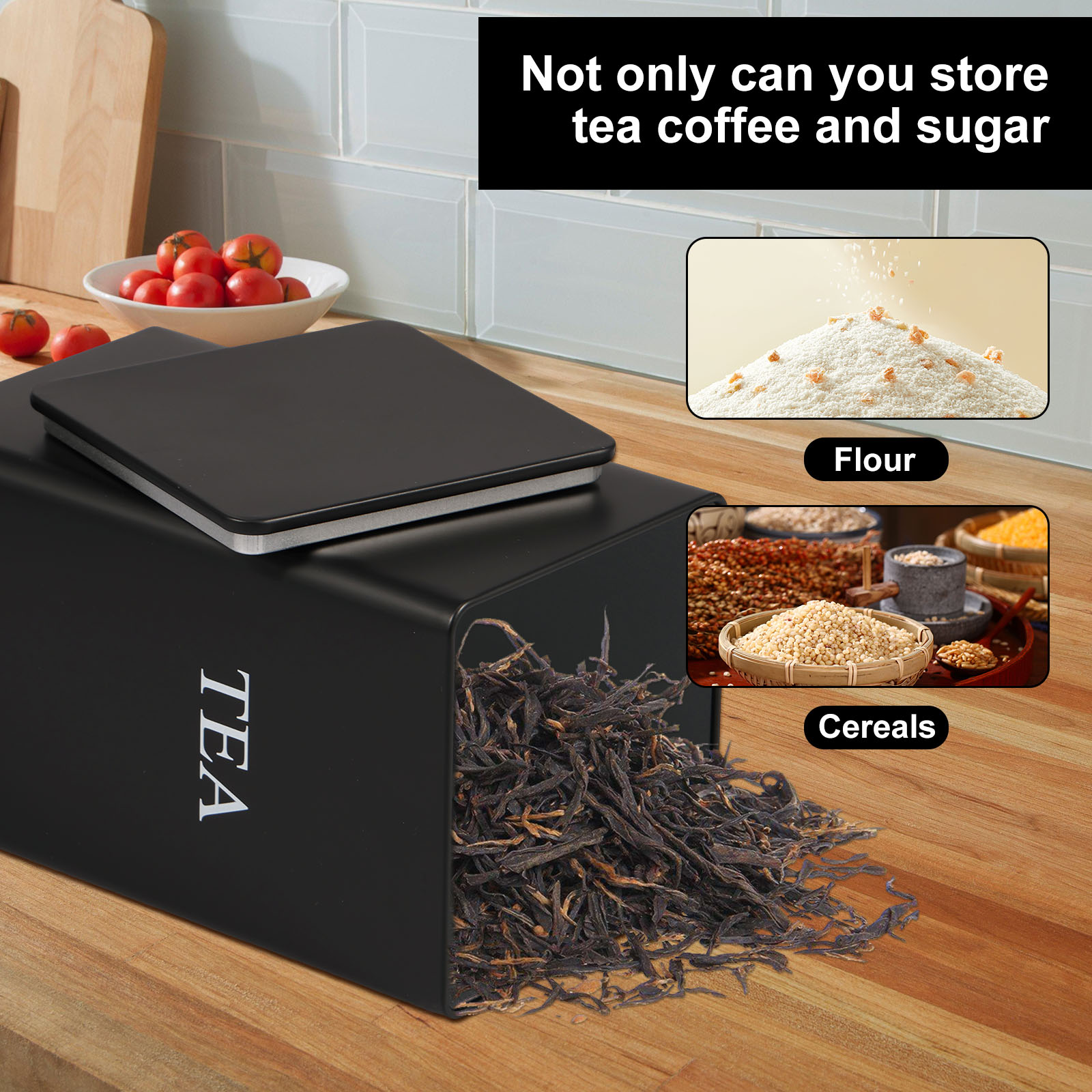 3 ชิ้นกาแฟ Bean ถังเก็บชาน้ําต - Canister Coffee Sugar Tea บทวิจารณ์และราคา