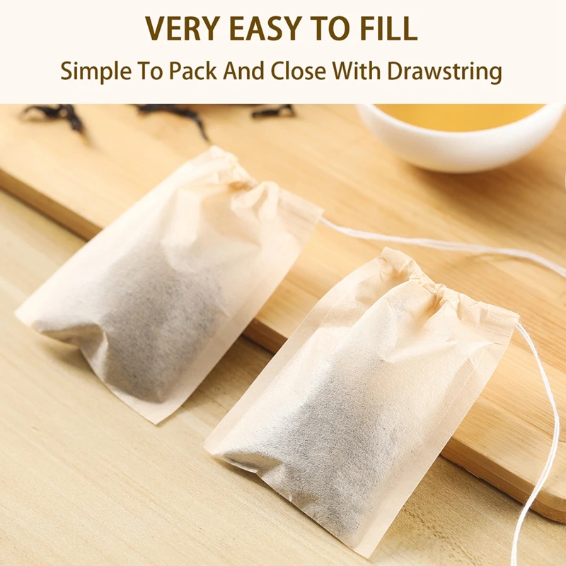 100 ชิ้น Teabags พร้อมสายรัดกร - Coffee Tea Leaf บทวิจารณ์และราคา