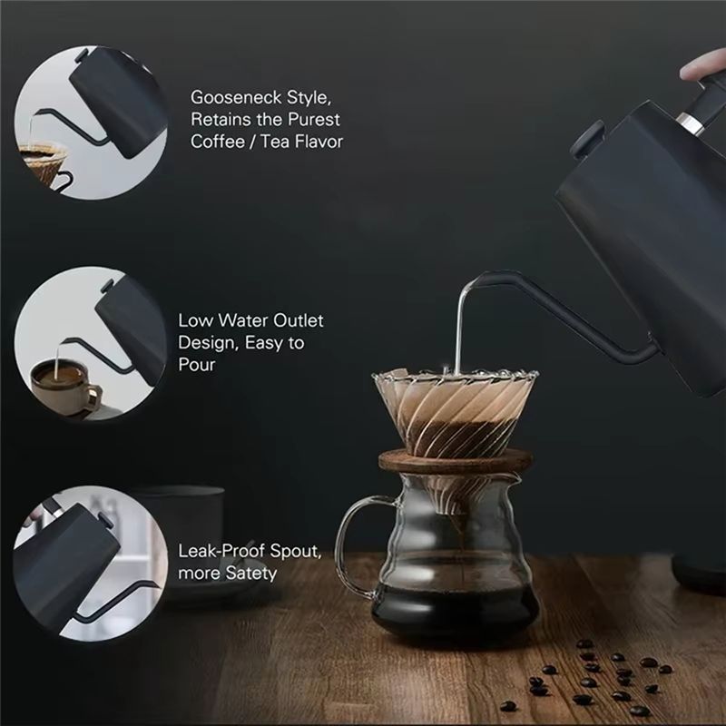 กาต้มน้ำไฟฟ้าแบบคอห่านพร้อมระบ - Coffee Tea Uk บทวิจารณ์และราคา