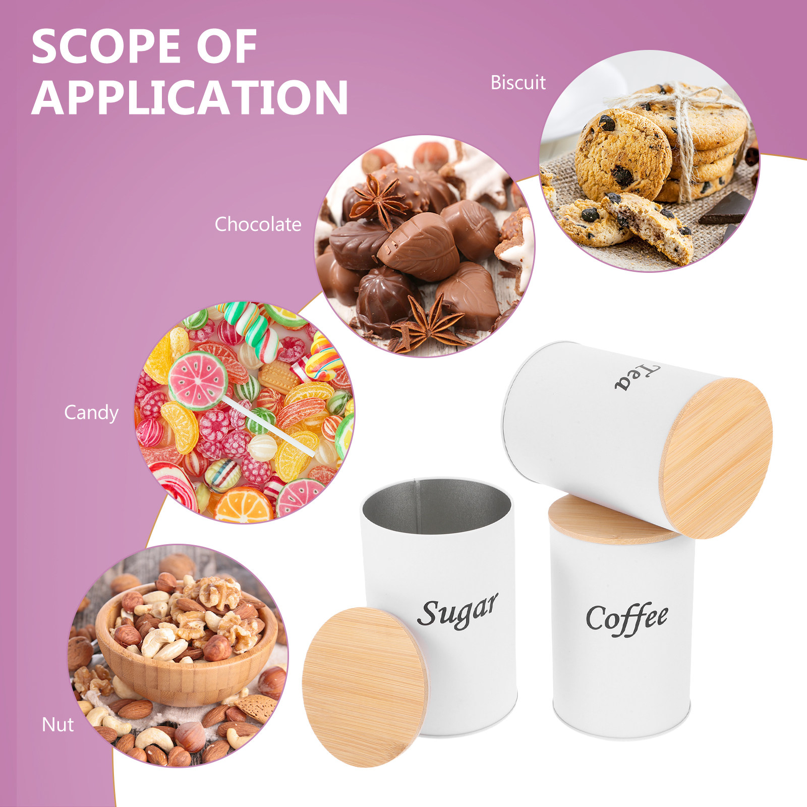 กระป๋องทรงกลมสุญญากาศ 3 ชิ้น ต - Coffee Tea Sugar บทวิจารณ์และราคา