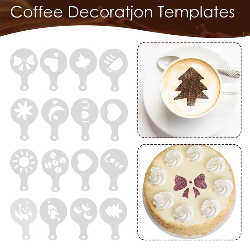 ชุดแม่พิมพ์ตกแต่งกาแฟลาเต้อาร์ - Coffee Stencil Art บทวิจารณ์และราคา