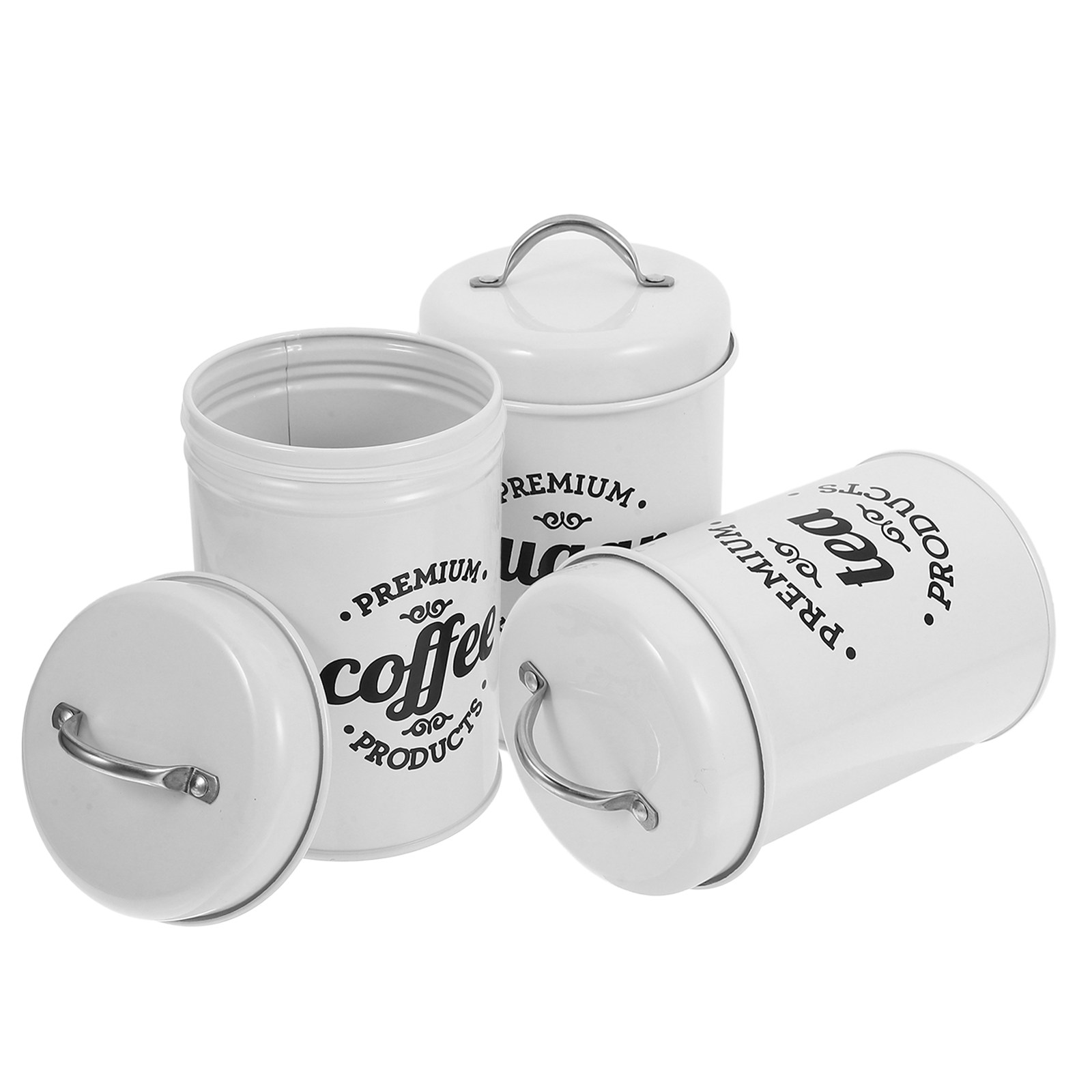 ชุดกระป๋องโลหะปิดสนิทสำหรับเก็ - Coffee Tea Sugar บทวิจารณ์และราคา