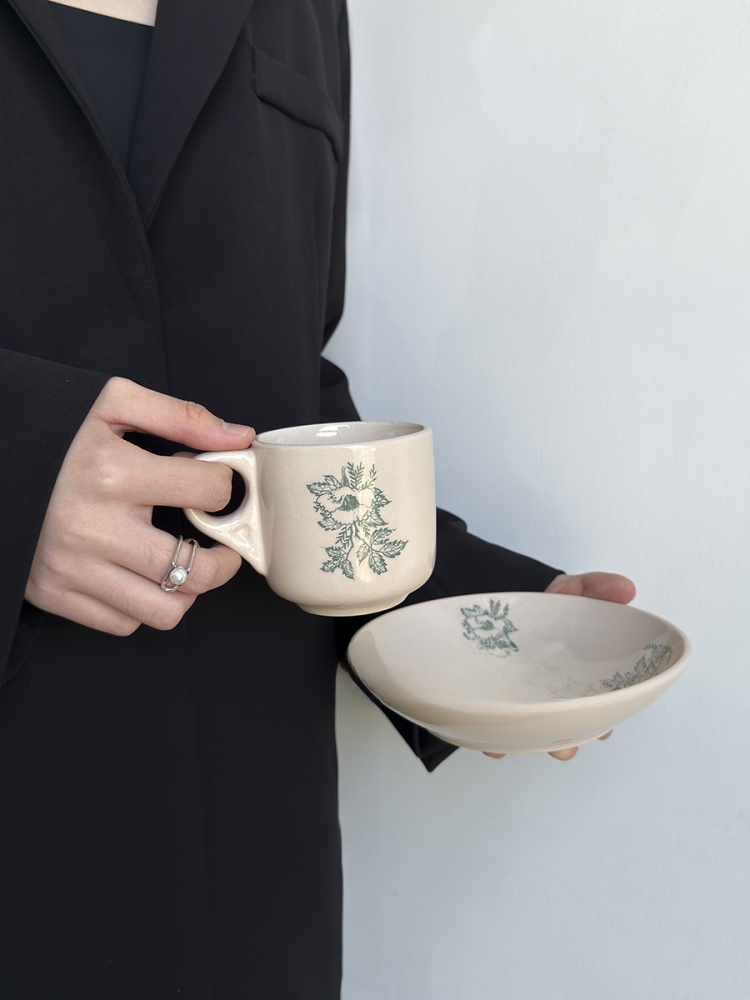 แก้วกาแฟเซรามิกลายใบไม้สีเขียว - Coffee Tea Leaf บทวิจารณ์และราคา