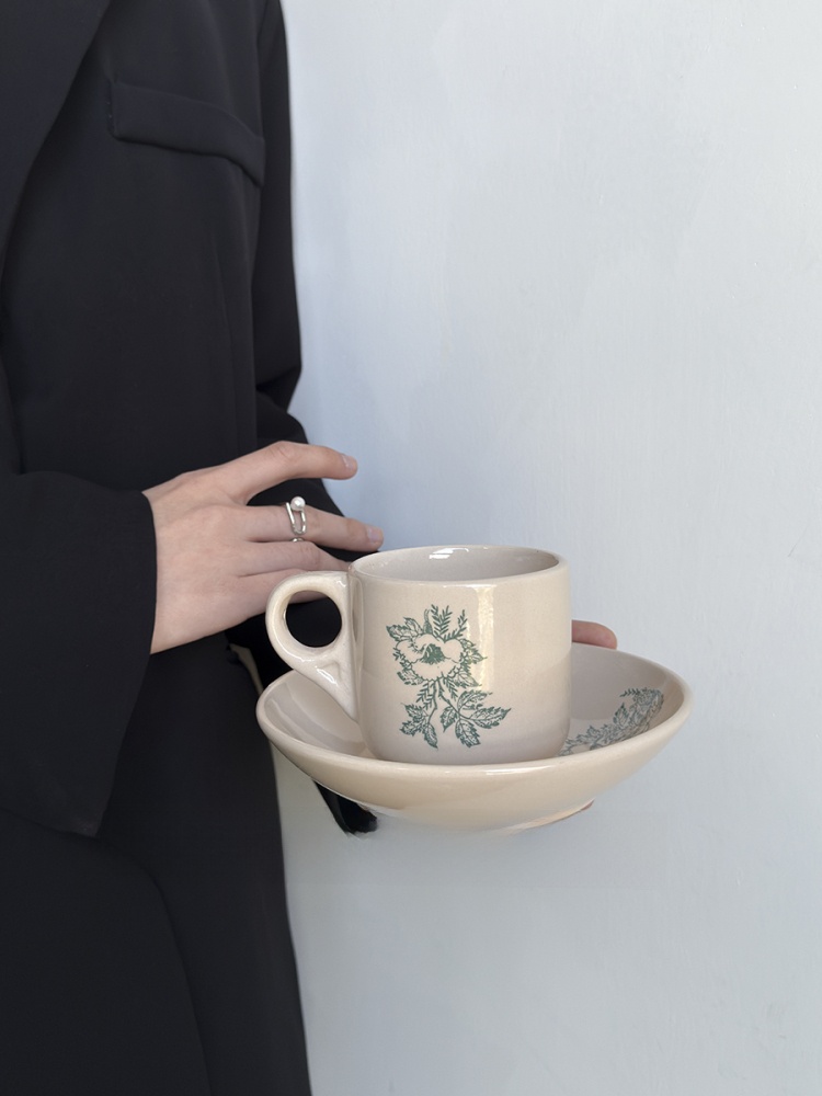 แก้วกาแฟเซรามิกลายใบไม้สีเขียว - Coffee Tea Leaf บทวิจารณ์และราคา