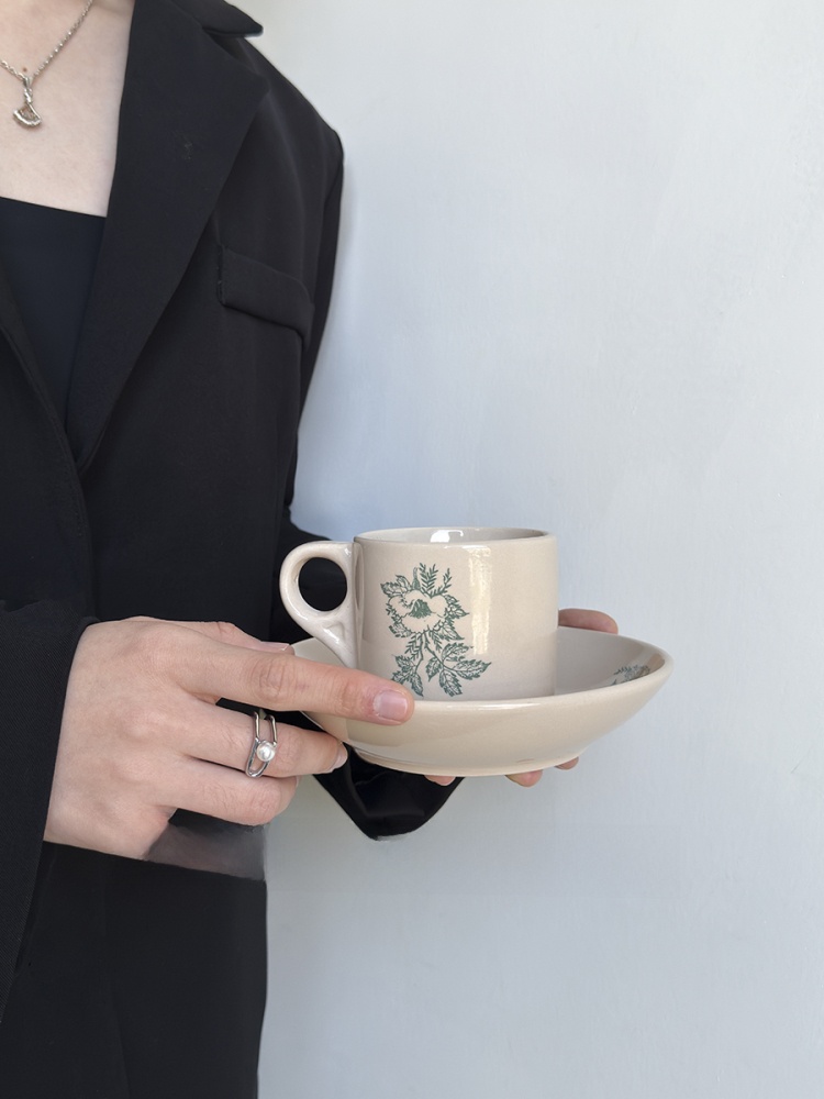 แก้วกาแฟเซรามิกลายใบไม้สีเขียว - Coffee Tea Leaf บทวิจารณ์และราคา