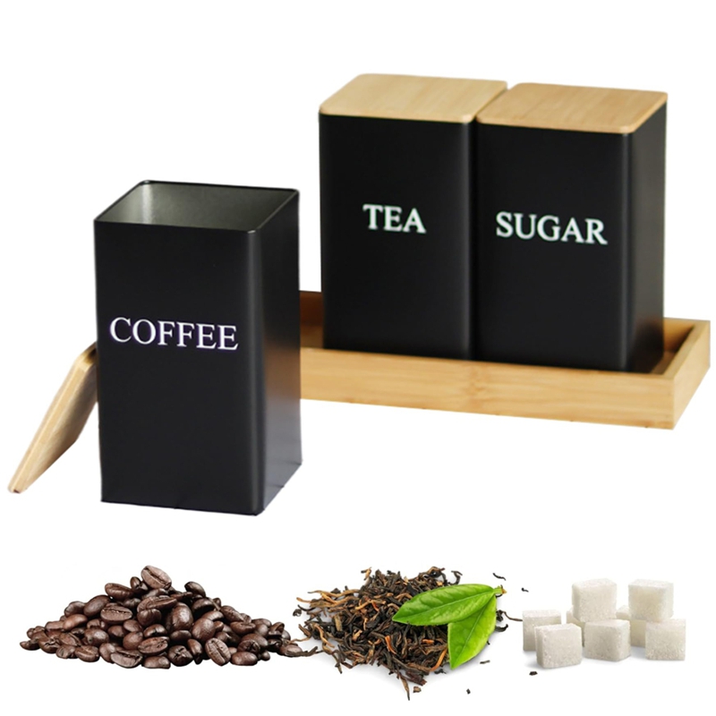 ชุดกระป๋องชา กาแฟ น้ำตาล 3 ชิ้ - Coffee Tea Jar Set บทวิจารณ์และราคา