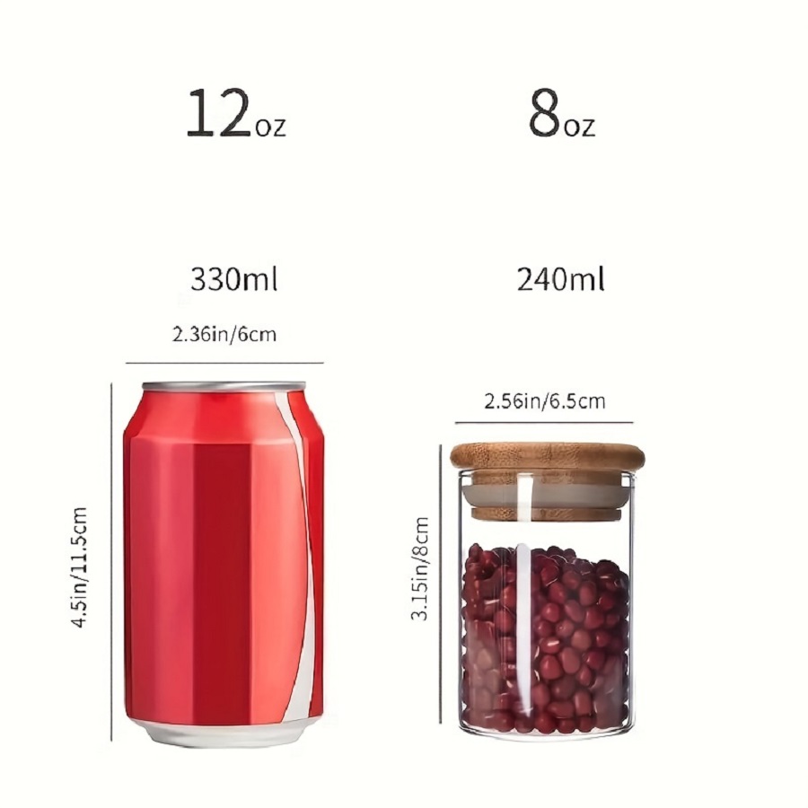 โถแก้วใส่ของอัดลม12ชิ้น/เซ็ตพร - Coffee Tea Jar Set บทวิจารณ์และราคา