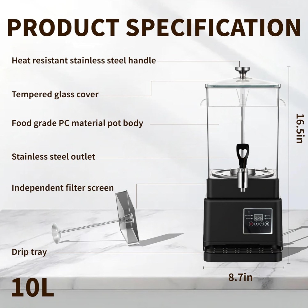 เครื่องชงกาแฟเชิงพาณิชย์ 10 ลิ - Coffee Tea Urn บทวิจารณ์และราคา