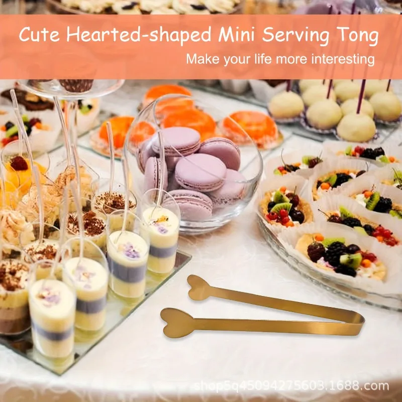 4/6PCS สแตนเลสสตีลรูปหัวใจมินิ - Coffee Tea Sugar บทวิจารณ์และราคา