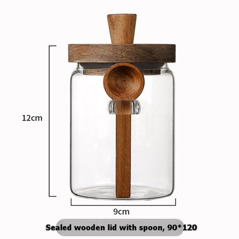 ชุดโหลแก้ว ABJI พร้อมฝาไม้และช - Coffee Tea Jar Set บทวิจารณ์และราคา