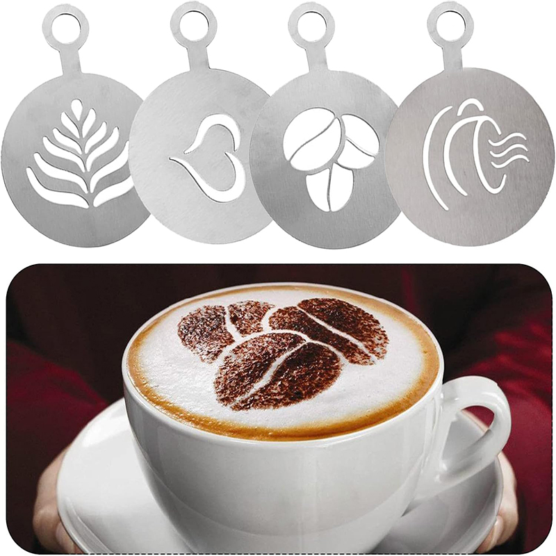 ชุดแม่พิมพ์สแตนเลสสำหรับตกแต่ง - Coffee Stencil Art บทวิจารณ์และราคา