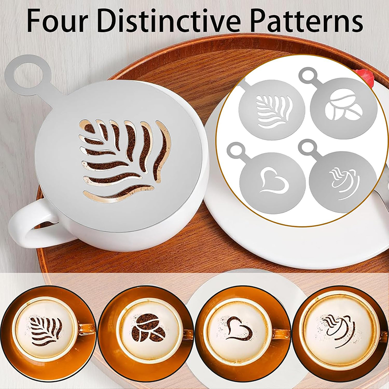 ชุดแม่พิมพ์สแตนเลสสำหรับตกแต่ง - Coffee Stencil Art บทวิจารณ์และราคา