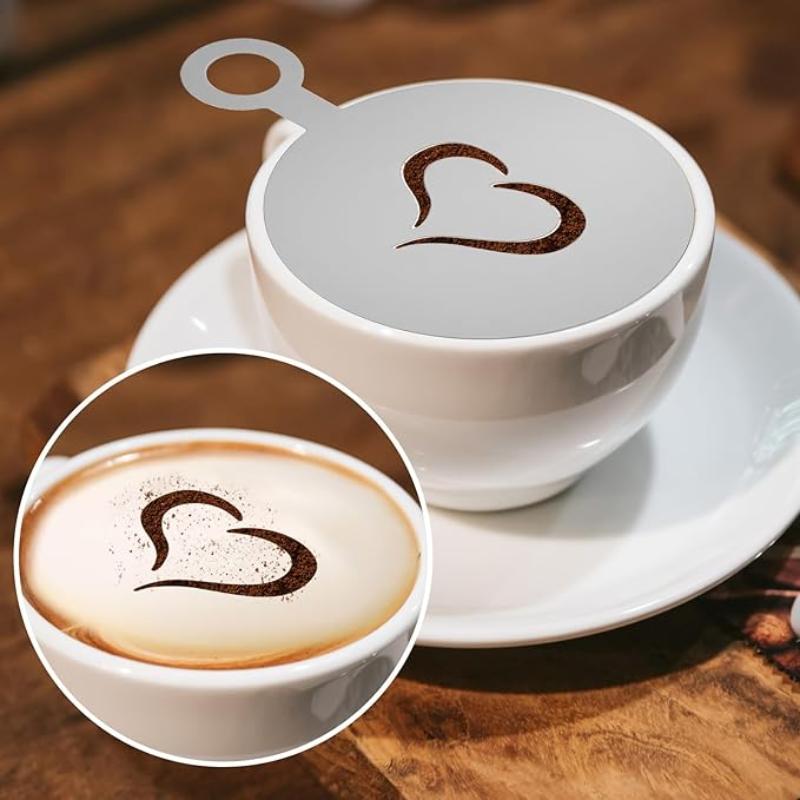 4 ชิ้น/เซ็ต ชุดลายฉลุสแตนเลสลา - Coffee Stencil Art บทวิจารณ์และราคา