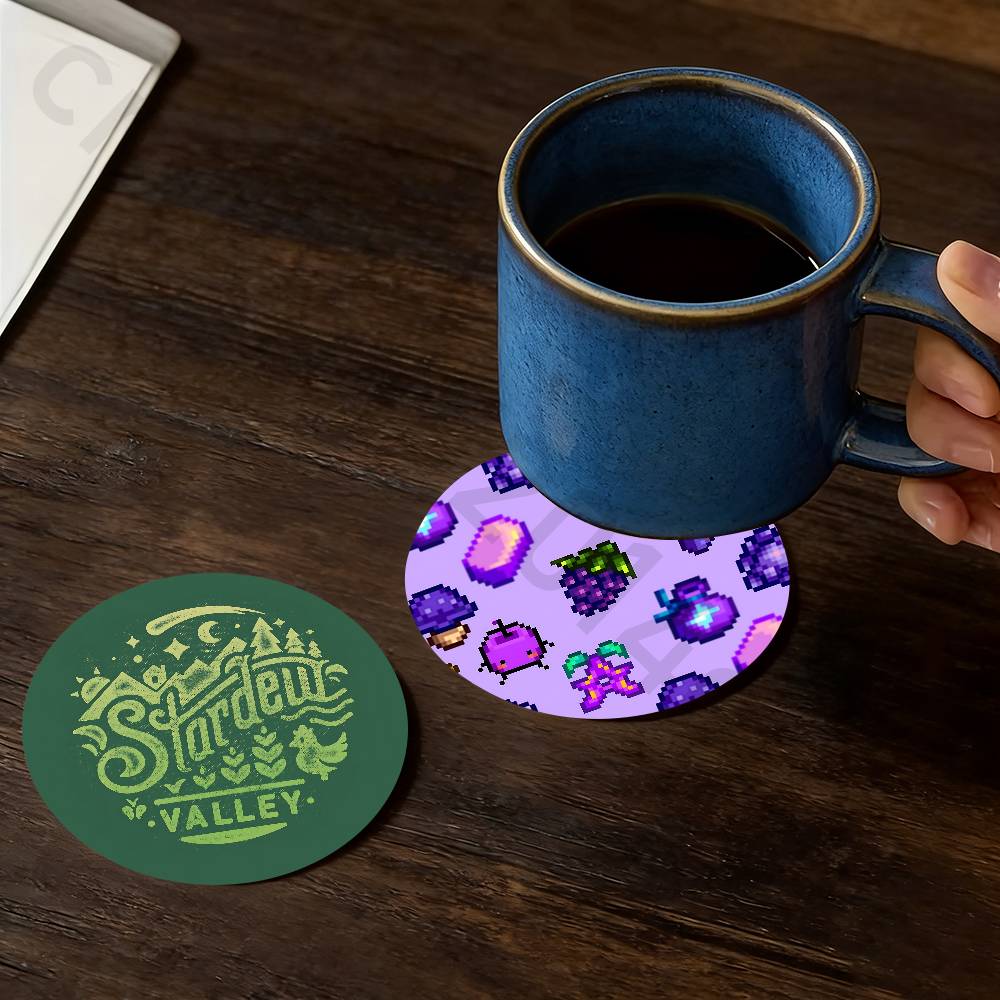 แผ่นรองแก้วไม้ลาย S-Stardew V- - Valley Tea And Coffee บทวิจารณ์และราคา