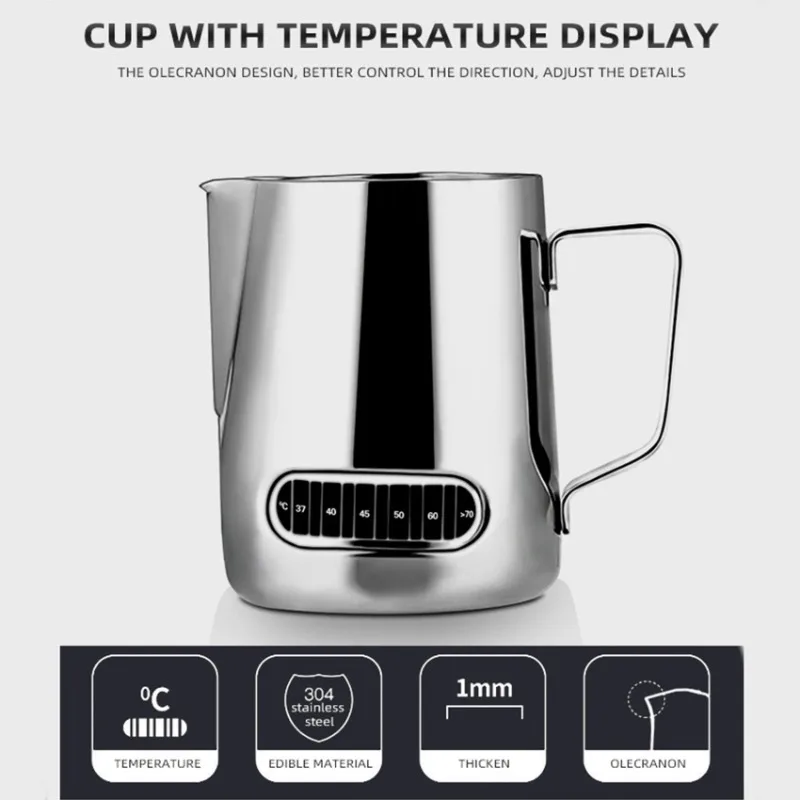 เหยือกตีฟองนมสแตนเลสขนาด 350 ม - Barista Milk Jug บทวิจารณ์และราคา