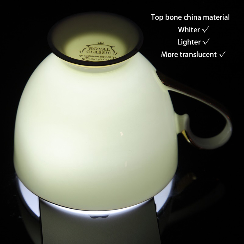 Grace Bone ชุดกาแฟจีนสีขาวทอง  - Coffee Tea Sugar บทวิจารณ์และราคา