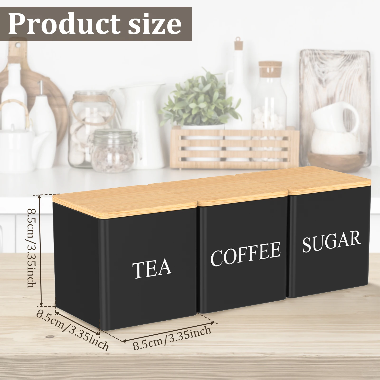 ชุดกระป๋องชา น้ำตาล กาแฟ 3 ชิ้ - Coffee Tea Jar Set บทวิจารณ์และราคา