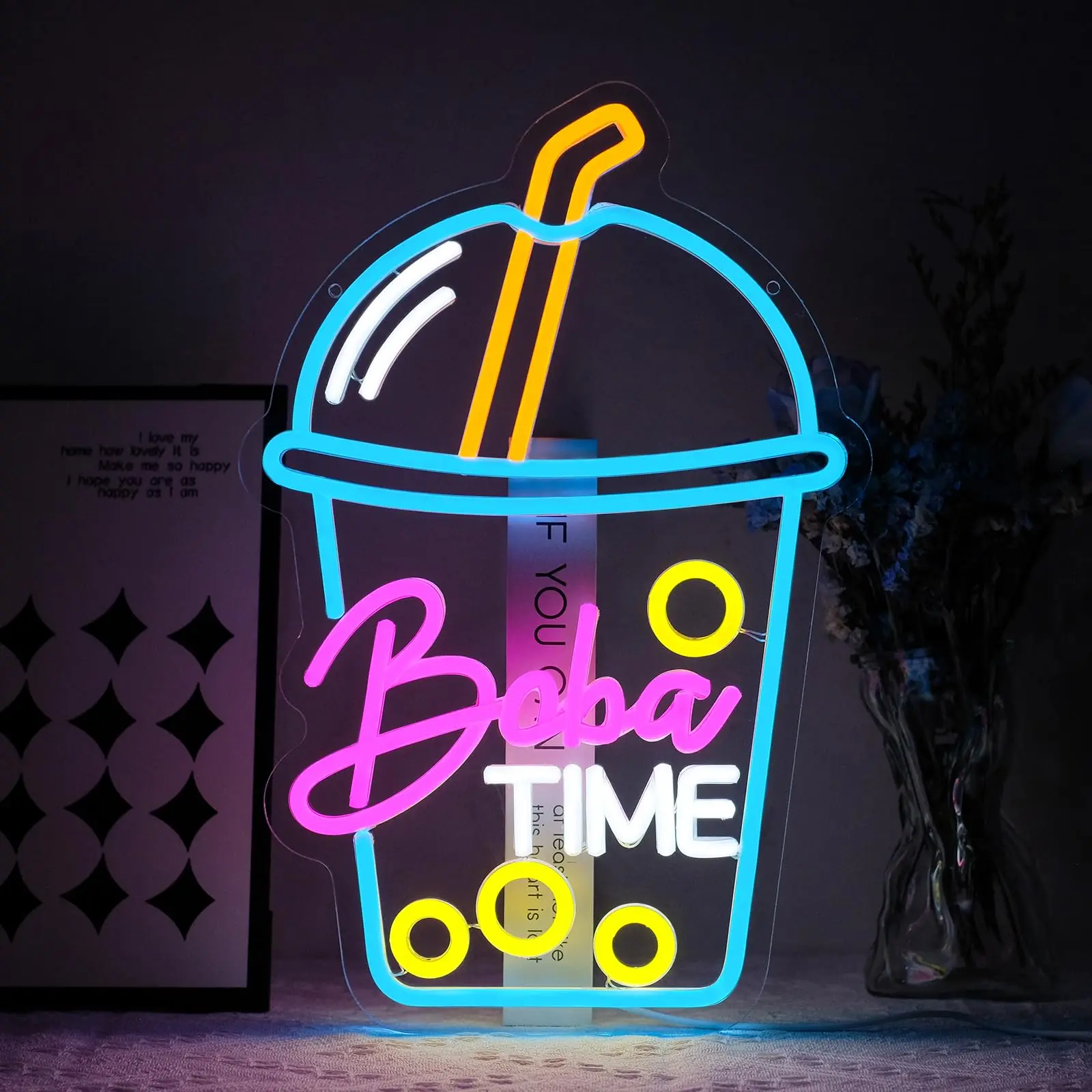 ป้ายไฟนีออน Boba Time สำหรับตก - Coffee Tea Boba บทวิจารณ์และราคา