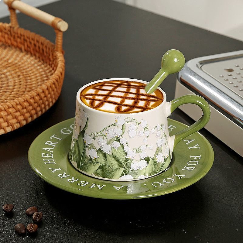 ชุดแก้วกาแฟเซรามิกลายดอกลิลลี่ - Valley Tea And Coffee บทวิจารณ์และราคา