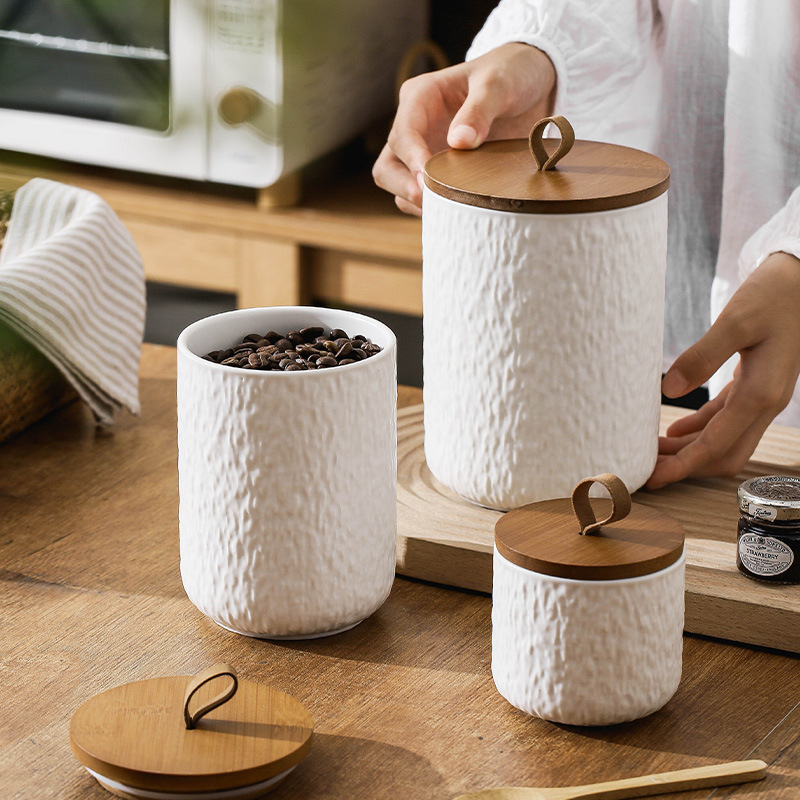 รูปแบบหินเซรามิกถังเก็บชาภาชนะ - Canister Coffee Sugar Tea บทวิจารณ์และราคา