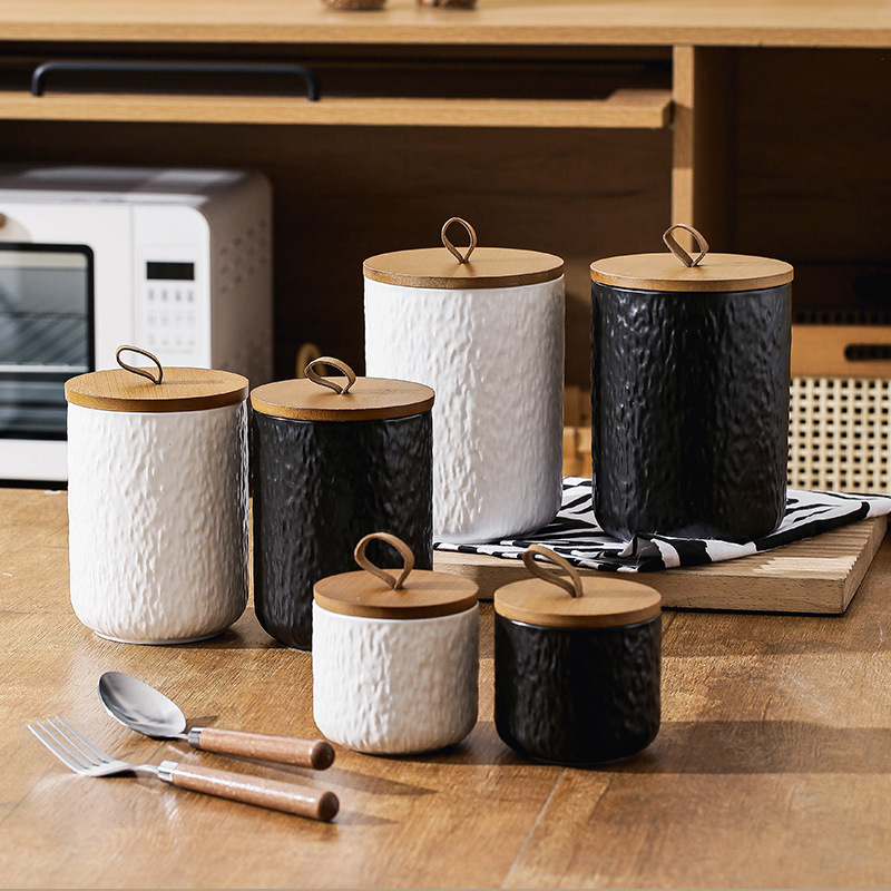 รูปแบบหินเซรามิกถังเก็บชาภาชนะ - Canister Coffee Sugar Tea บทวิจารณ์และราคา
