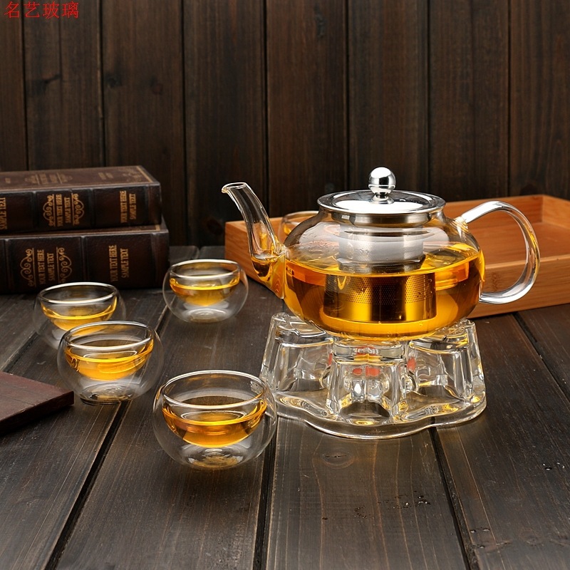 600/800ml กาน้ําชาแก้วทนความร้ - Coffee Tea Jar Set บทวิจารณ์และราคา