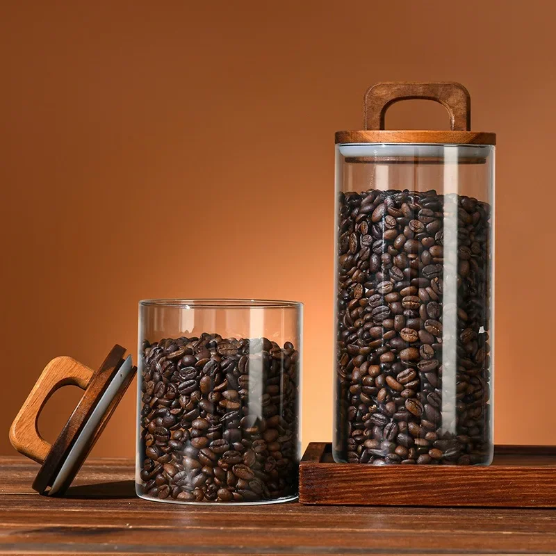 ขวดแก้วใสพร้อมฝาปิดไม้ไผ่กระป๋ - Canister Coffee Sugar Tea บทวิจารณ์และราคา