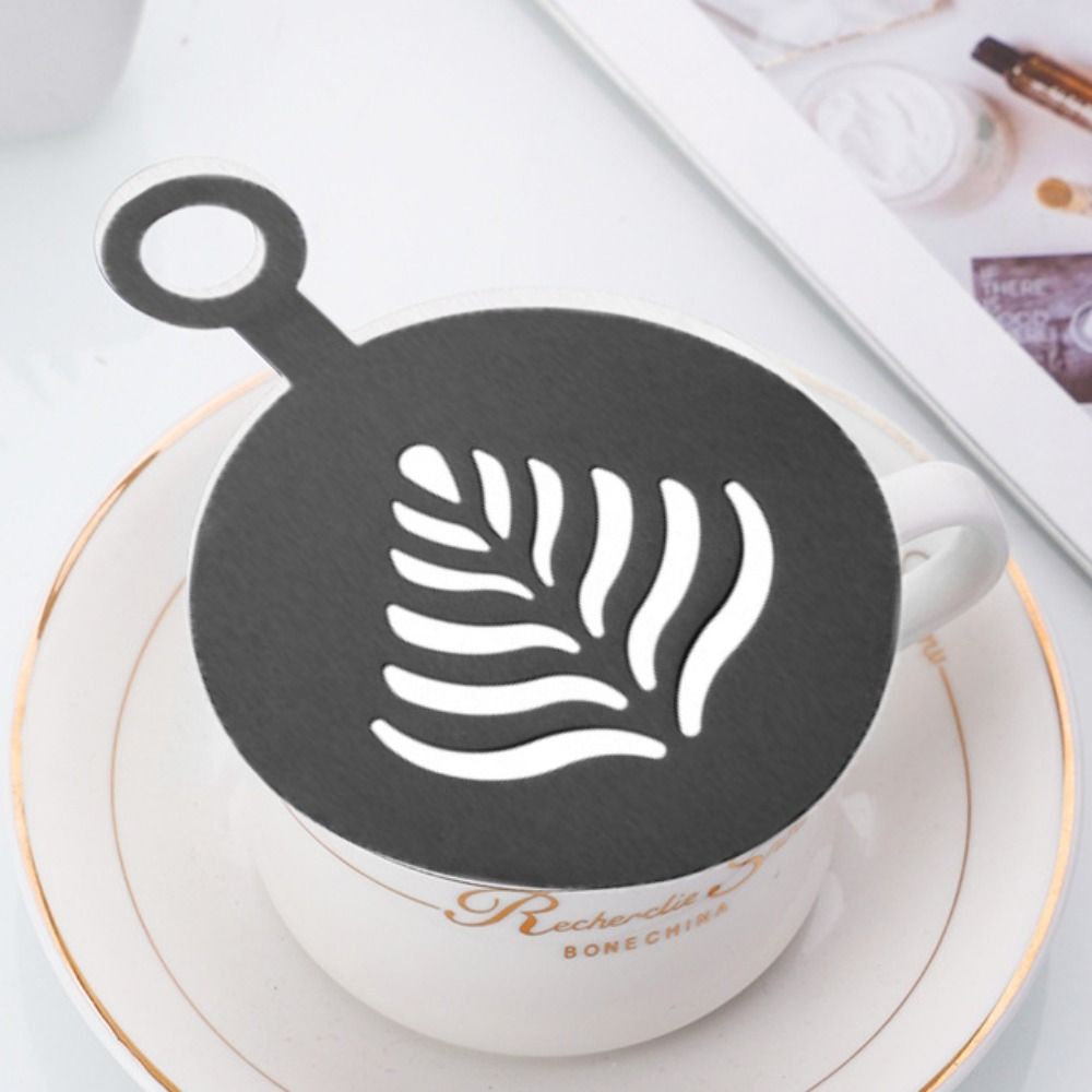 แม่พิมพ์ลายกาแฟลาเต้สแตนเลส 4  - Coffee Stencil Art บทวิจารณ์และราคา