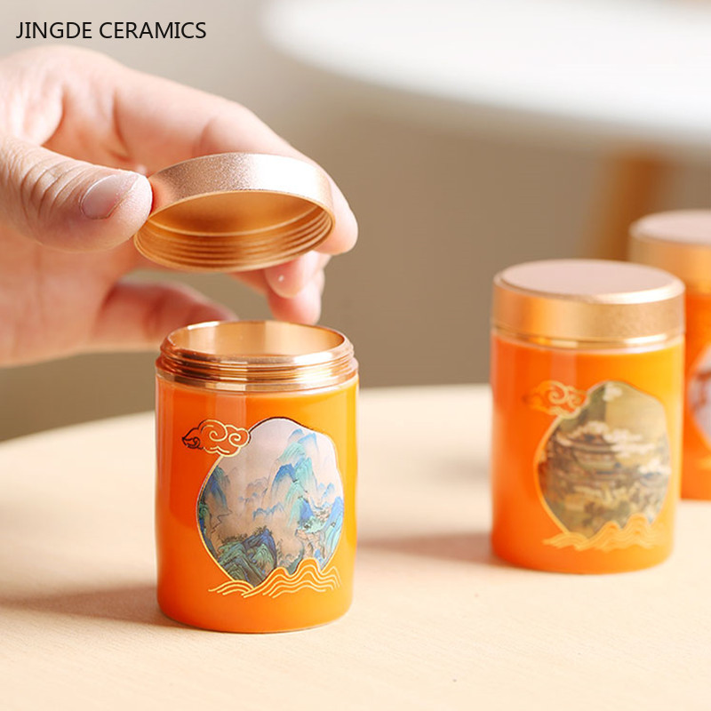 กล่องชาแบบพกพาของจีน1ชิ้นภาชนะ - Coffee Tea Jar Set บทวิจารณ์และราคา