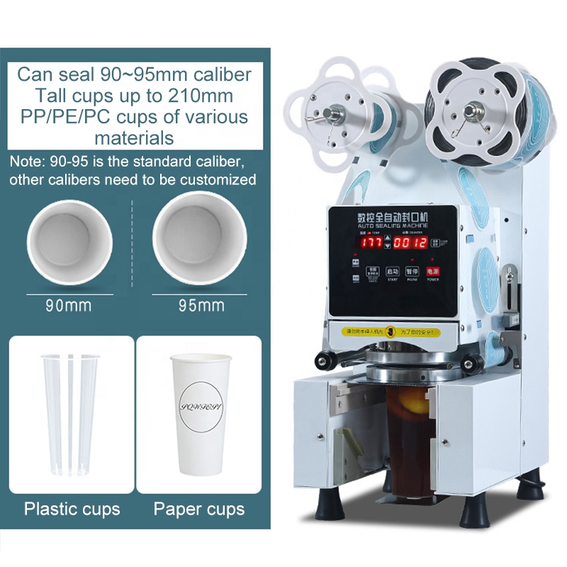 เครื่องซีลฝาถ้วยอัตโนมัติสำหรั - Coffee Tea Boba บทวิจารณ์และราคา