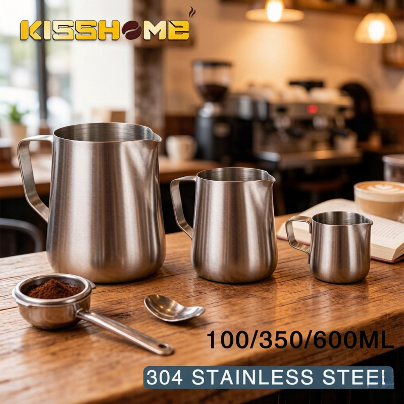 เหยือกตีฟองนมสแตนเลสสำหรับกาแฟ - Barista Milk Jug บทวิจารณ์และราคา
