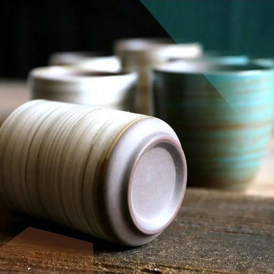 มือวาด Crackle Glaze สโตนแวร์แ - Coffee Tea Flask บทวิจารณ์และราคา