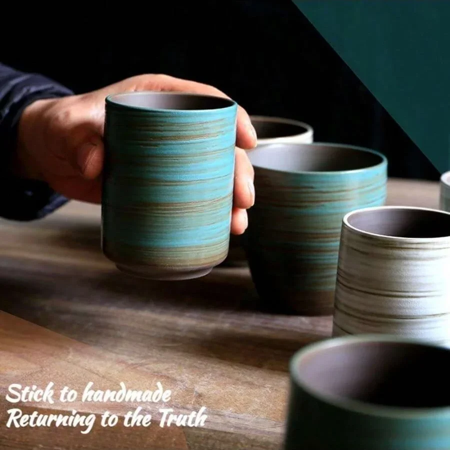 มือวาด Crackle Glaze สโตนแวร์แ - Coffee Tea Flask บทวิจารณ์และราคา