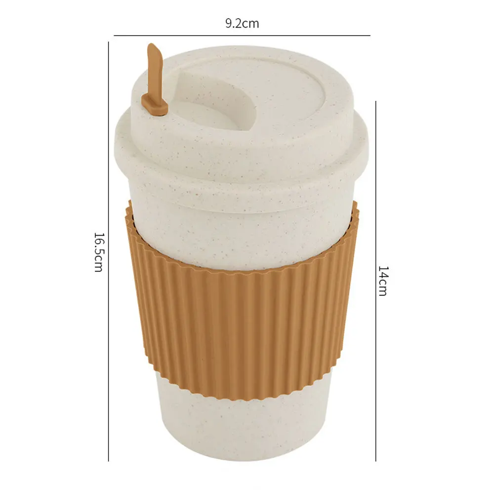 450ML ถ้วยกาแฟพร้อมฝาปิดฟางข้า - Coffee Tea Flask บทวิจารณ์และราคา