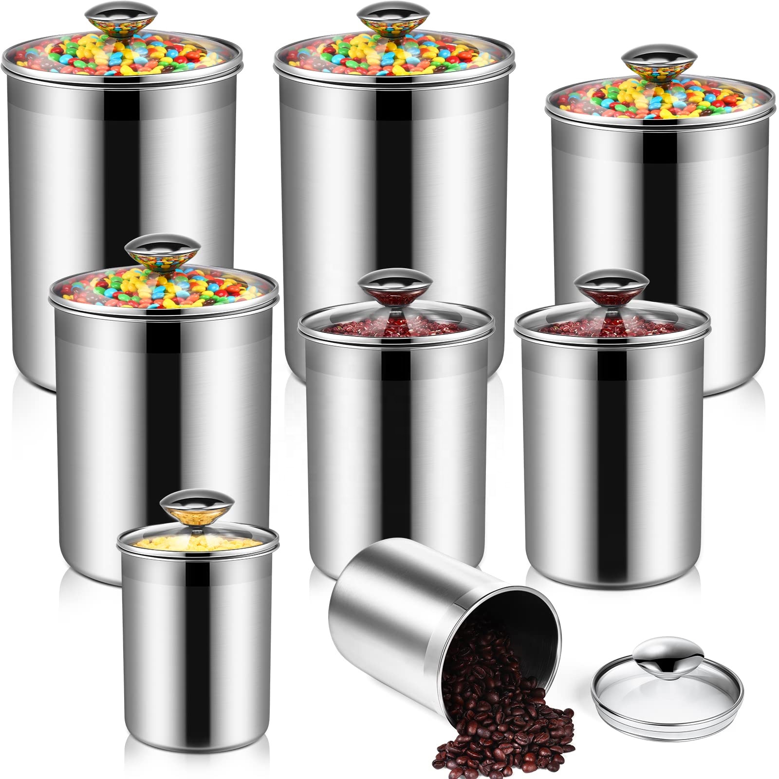 ชุดกระป๋องเก็บอาหารสแตนเลสสำหร - Coffee Tea Sugar บทวิจารณ์และราคา
