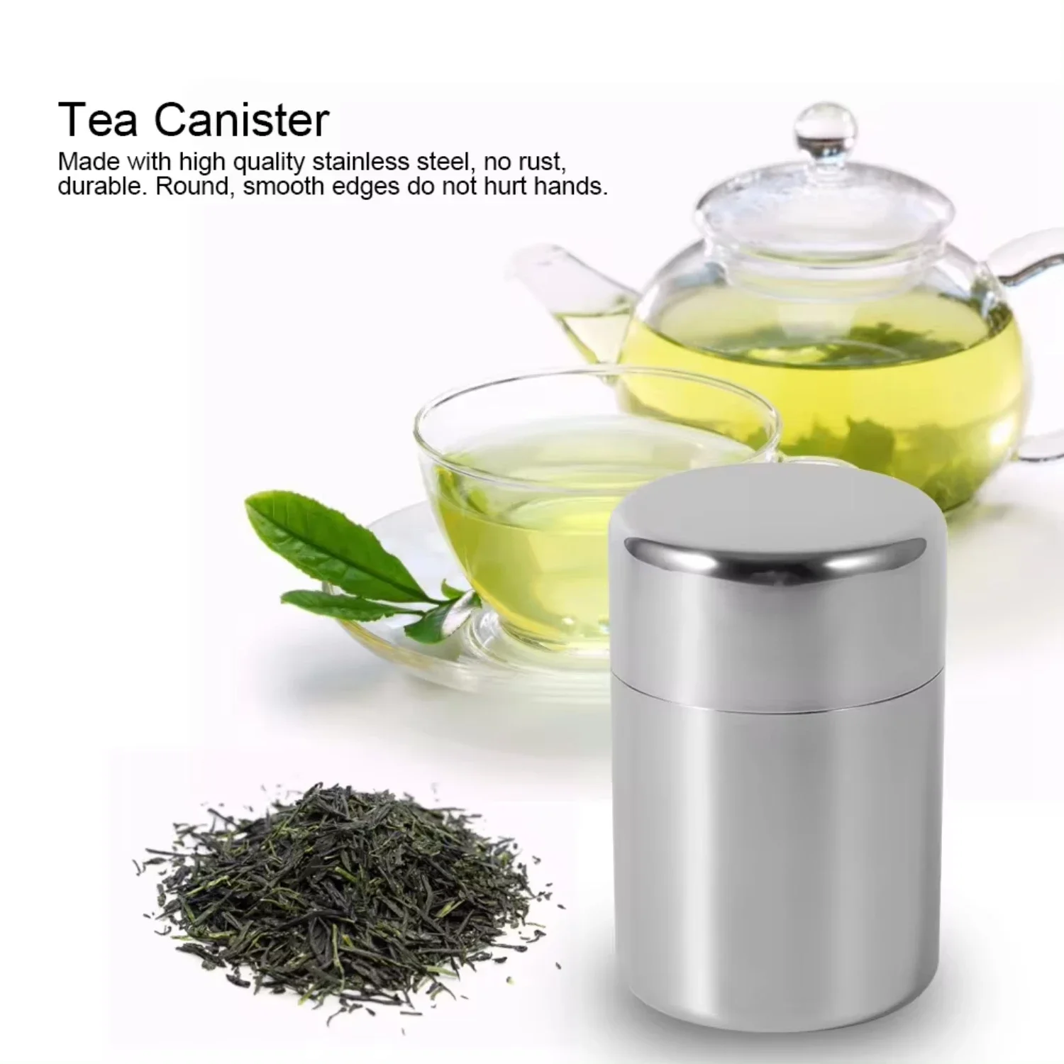 สแตนเลสสตีลชาใบกระป๋องกระป๋องค - Coffee Tea Sugar บทวิจารณ์และราคา