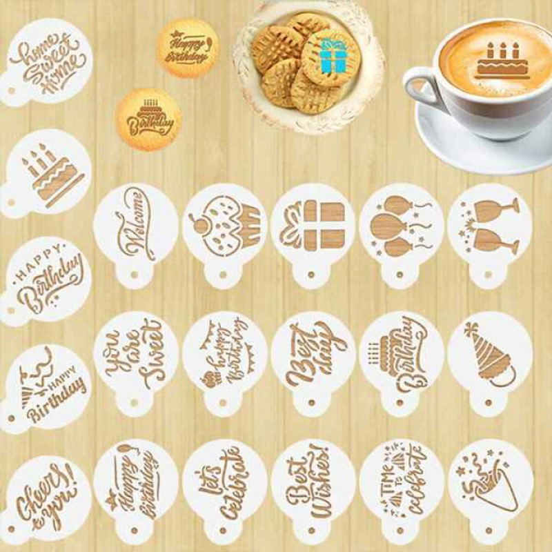 ชุดแม่พิมพ์ลายลาเต้อาร์ตสำหรับ - Coffee Stencil Art บทวิจารณ์และราคา