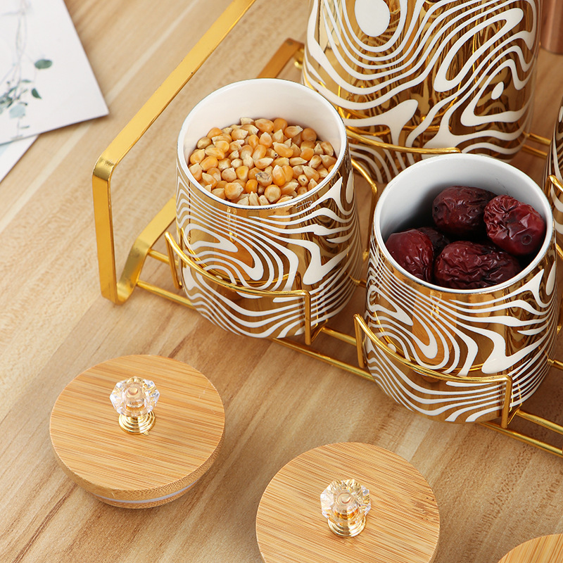 ชุดกระป๋องครัวเซรามิกเคลือบ 7  - Canister Coffee Sugar Tea บทวิจารณ์และราคา