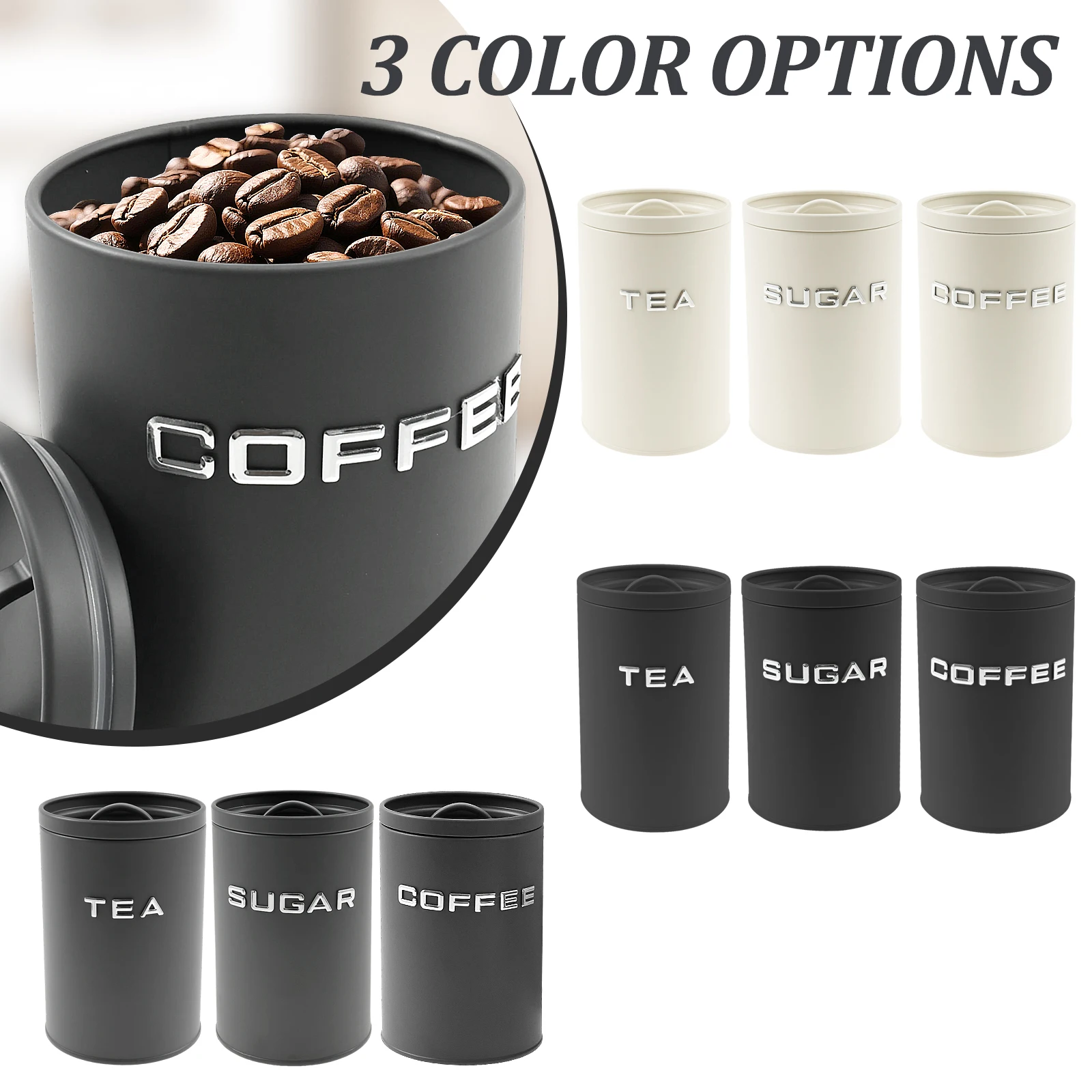 กระป๋องเก็บชา กาแฟ น้ำตาล 3 ชิ - Canister Coffee Sugar Tea บทวิจารณ์และราคา